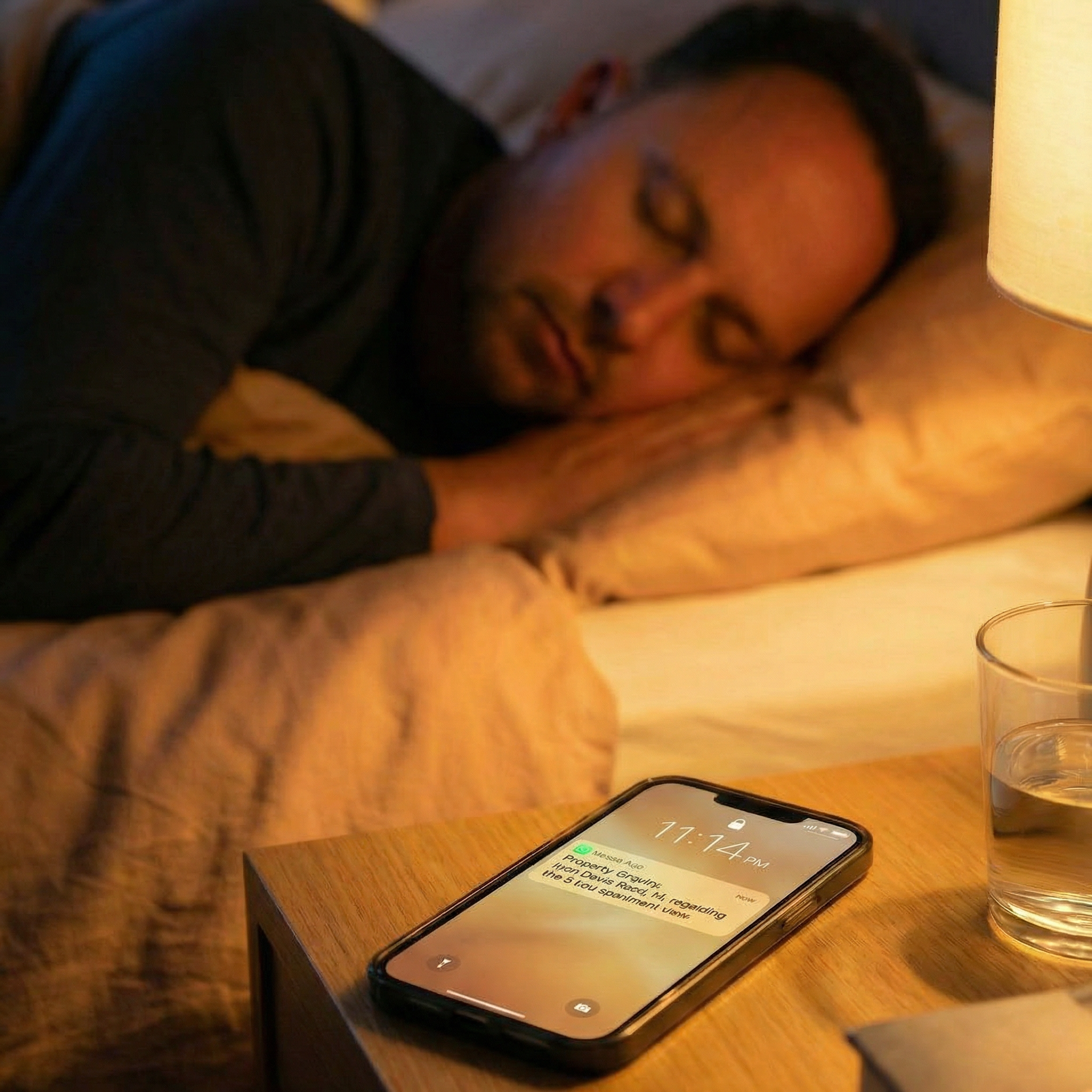 Agent sleeping while PropertyAgent handles late-night enquiries